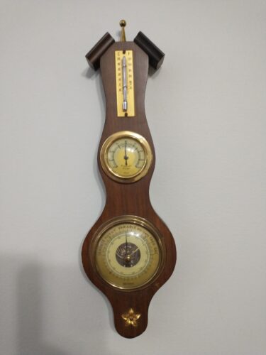 ANCIEN THERMOMETRE Barometre En Bois Annees 1950 1960 EUR 9,00